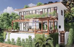 New 3-Bed Modern Asian Sea View Pool Villa, Bo Phut Hills